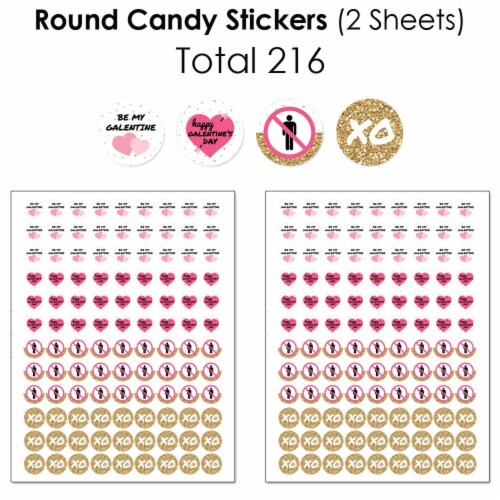 Big Dot of Happiness Be My Galentine - Valentine's Day Candy Favor Kit - 304 Pcs Perspective: bottom