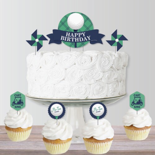 Big Dot of Happiness Par-Tee Time - Golf - Birthday Party Decor Kit - Cake Topper Set 11 Pc Perspective: bottom