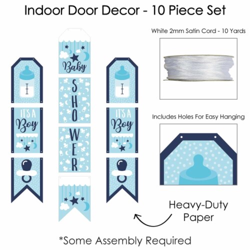 Big Dot of Happiness It's a Boy - Hanging Vertical Banners - Baby Shower Indoor Door Decor Perspective: bottom