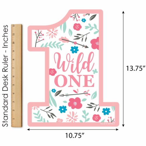 Big Dot of Happiness She's a Wild One - Outdoor Lawn Boho Floral Party Yard Sign - 1 Pc Perspective: bottom