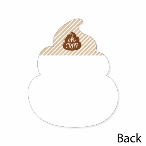Big Dot of Happiness Oh Crap, You're Old - Poop Birthday Party Shaped Thank You Cards 12 Ct Perspective: bottom