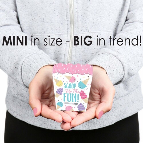Big Dot of Happiness Scoop Up The Fun Ice Cream Mini Favor Box Party Treat Candy Boxes 12 Ct Perspective: bottom