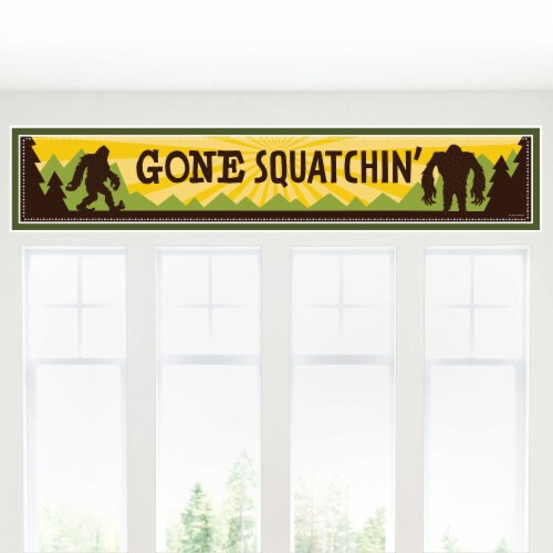 Big Dot of Happiness Sasquatch Crossing - Bigfoot Party or Birthday Party Decor Party Banner Perspective: bottom