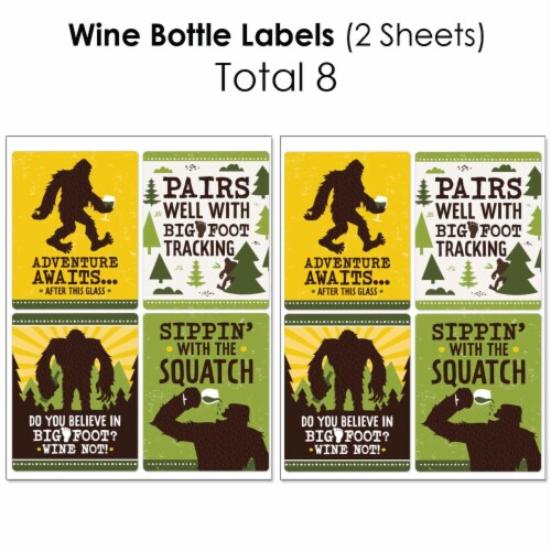 Big Dot of Happiness Sasquatch Crossing - Bigfoot Party Decor - Beverage Bar Kit - 34 Pieces Perspective: bottom