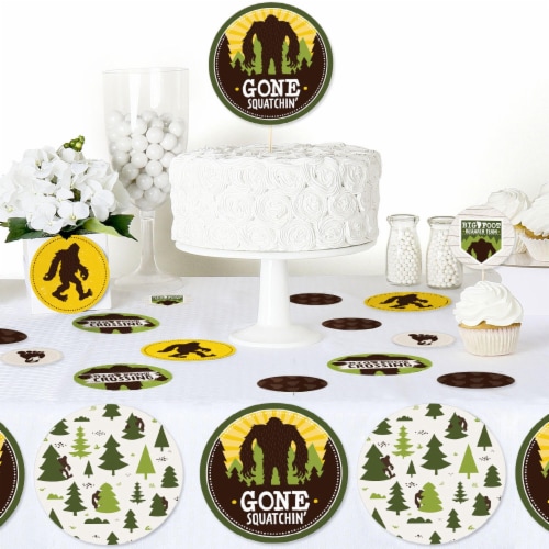 Big Dot of Happiness Sasquatch Crossing - Bigfoot Birthday Party Decor Large Confetti 27 Ct Perspective: bottom