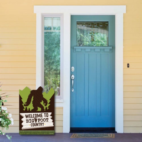 Big Dot of Happiness Sasquatch Crossing - Party Decorations - Bigfoot Welcome Yard Sign Perspective: bottom
