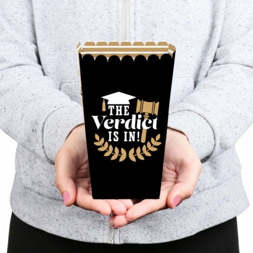 Big Dot of Happiness Law School Grad Future Lawyer Grad Party Favor Popcorn Treat Boxes 12 Ct Perspective: bottom
