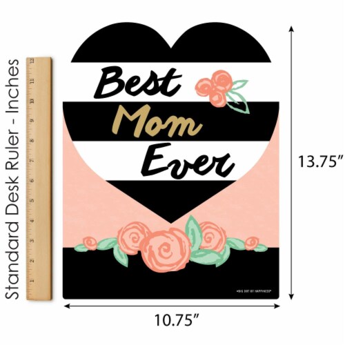 Big Dot of Happiness Best Mom Ever - Outdoor Lawn Sign - Mother's Day Party Yard Sign - 1 Pc Perspective: bottom
