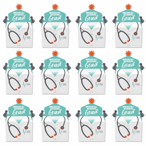 Big Dot of Happiness Medical School Grad Treat Box Favors Doctor Grad Party Gable Boxes 12 Ct Perspective: bottom