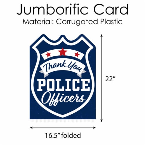 Big Dot of Happiness Thank You Police Officers - Appreciation Giant Greeting Jumborific Card Perspective: bottom