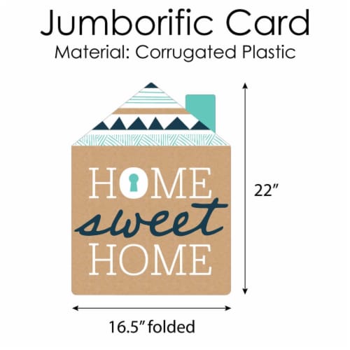 Big Dot of Happiness Home Sweet Home Congratulations Giant Greeting Card Big Jumborific Card Perspective: bottom