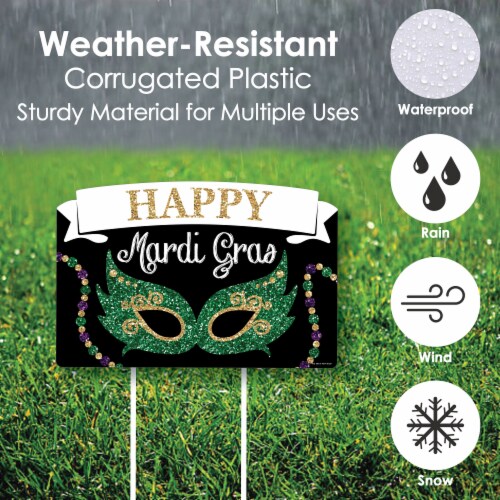 mardi gras yard sign