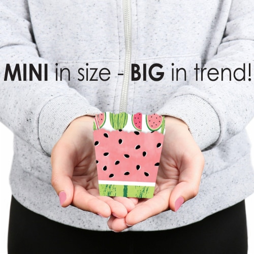 Big Dot of Happiness Sweet Watermelon - Mini Favor Boxes Fruit Party Treat Candy Boxes 12 Ct Perspective: bottom