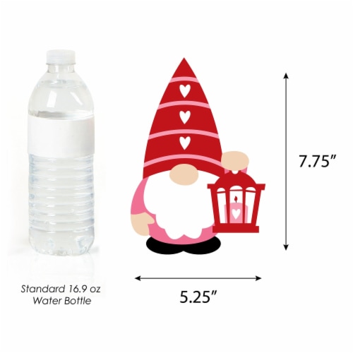 Big Dot of Happiness Valentine Gnomes - Decor DIY Valentine’s Day Party Essentials - 20 Ct Perspective: bottom