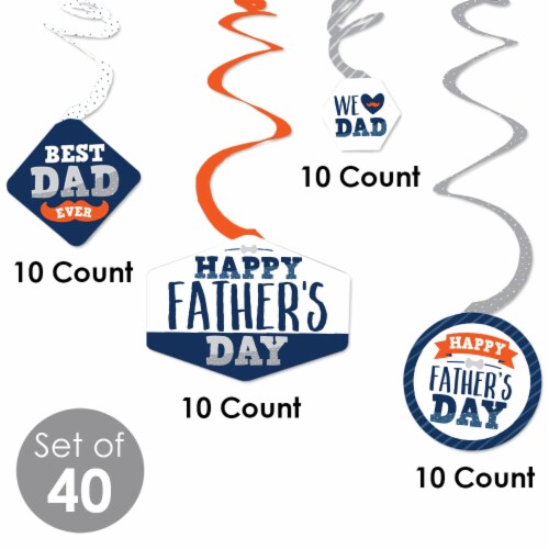 Big Dot of Happiness Happy Father's Day - We Love Dad Hanging Party Decoration Swirls - 40 Ct Perspective: bottom