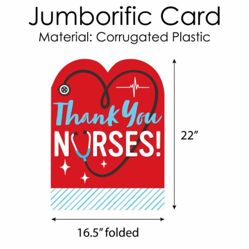 Big Dot of Happiness Thank You Nurses Nurse Appreciation Giant Greeting Card Jumborific Card Perspective: bottom