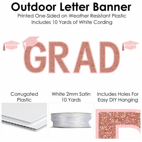 Big Dot Of Happiness Rose Gold Grad Party Personalized Return Address Labels For Envelopes, Custom Stickers With Name & Address, Home Mailing Labels For Invites & Thank Yous - 120