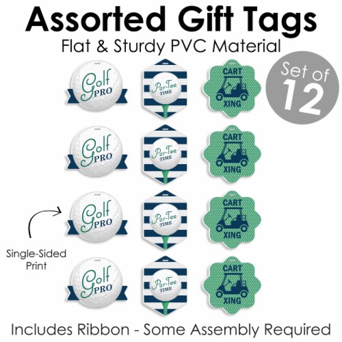 Big Dot of Happiness Par-Tee Time - Golf - Assorted Hanging Favor Tags Gift Tag Toppers 12 Ct Perspective: bottom