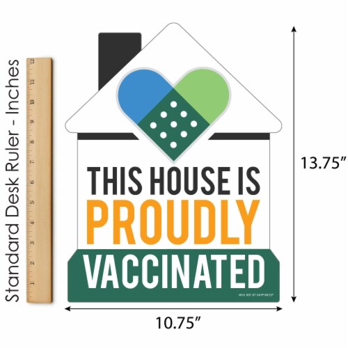 Big Dot of Happiness Proudly Vaccinated - Outdoor Lawn Sign - Vaccine Yard Sign - 1 Pc Perspective: bottom