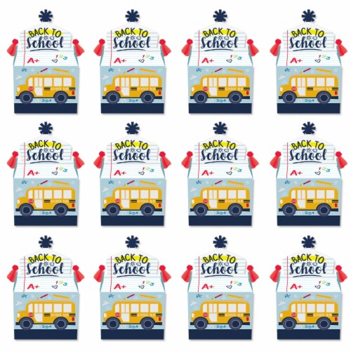 Big Dot of Happiness Back to School Treat Party Favors First Day of School Gable Boxes 12 Ct Perspective: bottom