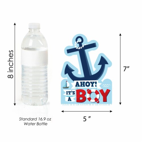 Big Dot of Happiness Ahoy It's a Boy - Anchor Decor DIY Nautical Baby Shower Essentials 20 Ct Perspective: bottom