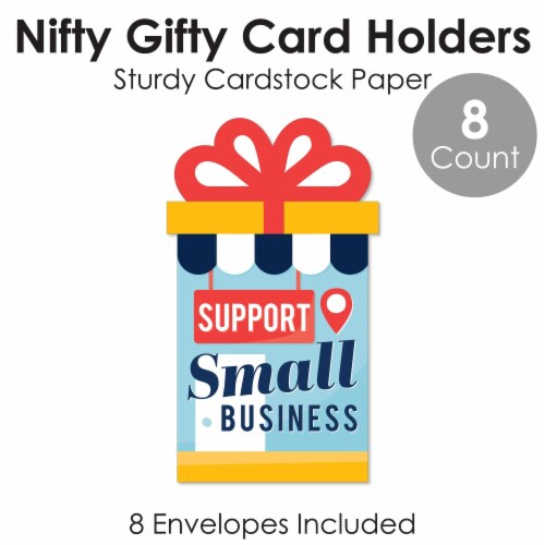 Big Dot of Happiness Support Small Business - Thank You Money & Nifty Gifty Card Holders 8 Ct Perspective: bottom
