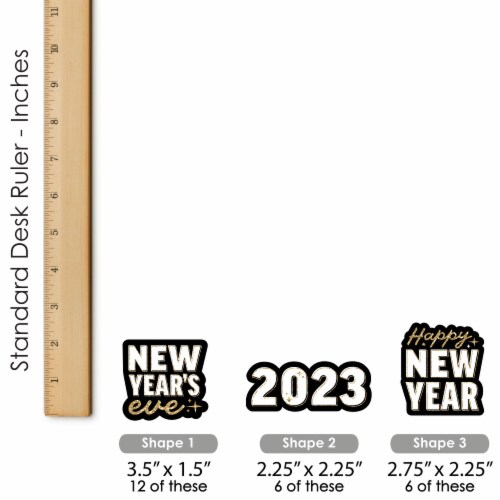 Big Dot of Happiness Hello New Year - DIY Shaped 2023 NYE Party Cut-Outs - 24 Ct Perspective: bottom