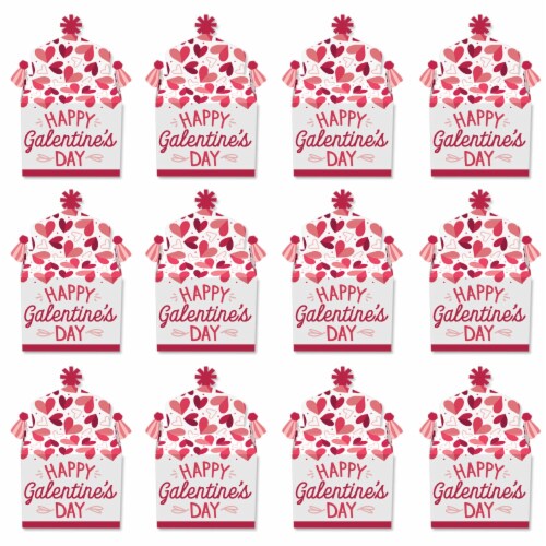 Big Dot of Happiness Happy Galentine's Day - Valentine's Day Party Goodie Gable Boxes 12 ct Perspective: bottom