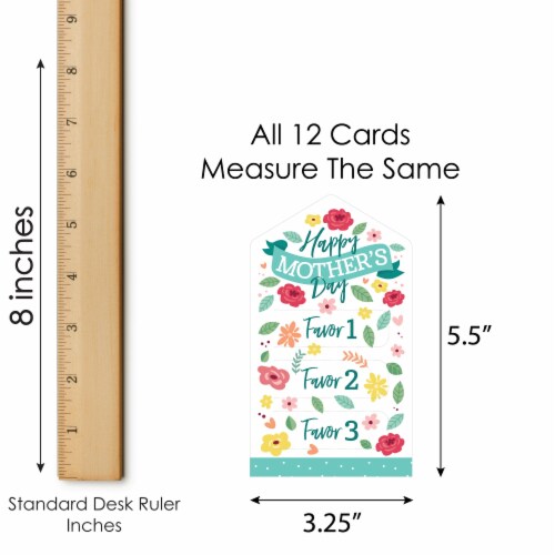 Big Dot of Happiness Colorful Floral Happy Mother's Day Game - Kids Coupon Pull Tabs - 12 Ct Perspective: bottom