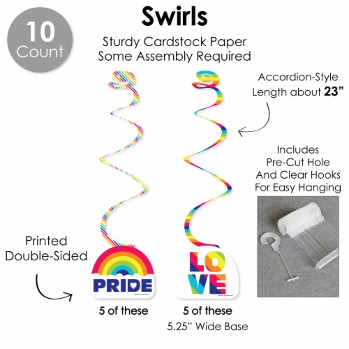 Big Dot of Happiness Love is Love - Pride Supplies Kit - Decor Galore Party Pack 51 Pc Perspective: bottom