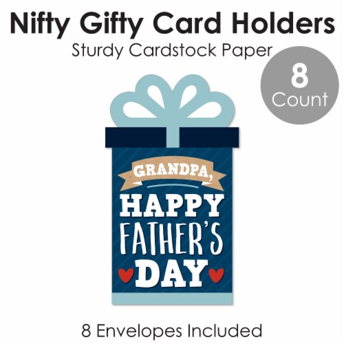 Big Dot of Happiness Grandpa, Happy Father's Day - Money Gift Nifty Gifty Card Holders - 8 Ct Perspective: bottom