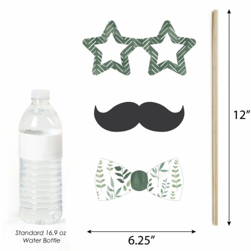 Big Dot of Happiness Boho Botanical Baby - Greenery Baby Shower Photo Booth Props Kit - 20 Ct Perspective: bottom