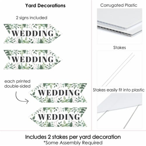 Big Dot of Happiness Boho Botanical Wedding Reception Greenery Double Sided Arrow Signs 2 Ct Perspective: bottom
