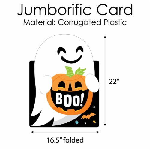 Big Dot of Happiness You've Been Booed - Ghost Halloween - Giant Greeting Big Jumborific Card Perspective: bottom