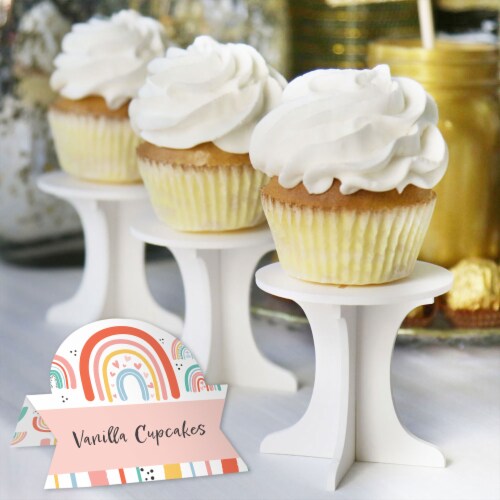 Big Dot of Happiness Hello Rainbow Boho Birthday Party Buffet Table Name Place Cards 24 Ct Perspective: bottom