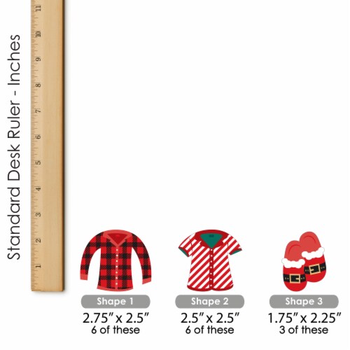 Big Dot of Happiness Christmas Pajamas - DIY Shaped Holiday Plaid PJ Party Cut-Outs - 24 Ct Perspective: bottom