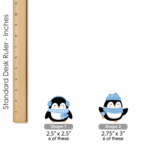 Big Dot of Happiness Winter Penguins DIY Shaped Holiday & Christmas Party Cut-Outs - 24 Count Perspective: bottom