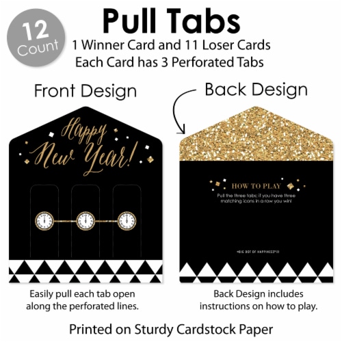 Big Dot of Happiness New Year s Eve Gold Party Game Pickle Cards