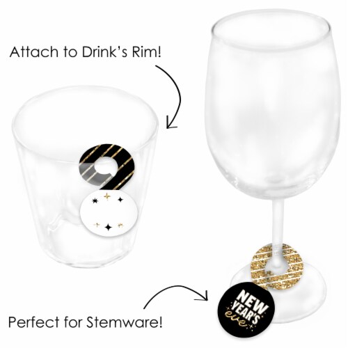 Big Dot of Happiness Hello New Year - NYE Party Paper Beverage Markers Drink Tags 24 Ct Perspective: bottom