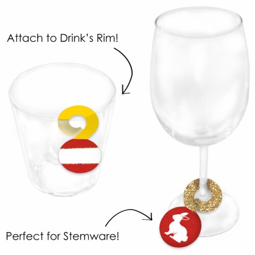 Big Dot of Happiness Chinese New Year 2023 Paper Beverage Markers Drink Tags 24 Ct Perspective: bottom