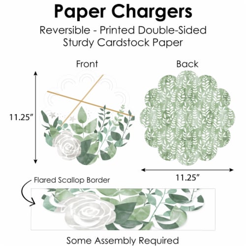 Big Dot of Happiness Boho Botanical Party Charger & Decor Chargerific Kit Setting for 8 Perspective: bottom