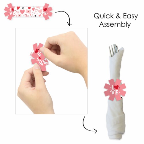 Valentine's day deals napkin rings