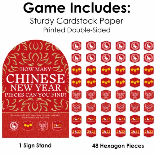 Big Dot of Happiness Chinese New Year 2023 Year of the Rabbit Scavenger Hide and Find Game Perspective: bottom