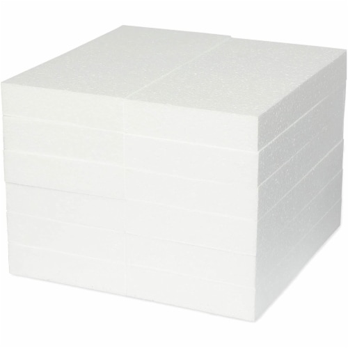 White Foam Blocks for Arts and Craft Supplies (8 x 4 x 1 in, 12 Pack), PACK  - Kroger