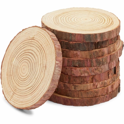 Natural Wood Slices, Predrilled with 33 Feet of Twine (3.5-4 in, 30  Pieces), PACK - Kroger