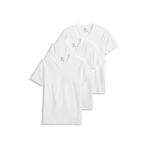 Jockey® Cotton Stretch V-Neck T-Shirt - 3 Pack Perspective: bottom