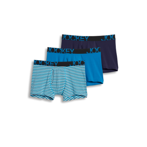 Jockey® ActiveStretch™ Boxer Brief - Blue/Black/Grey Perspective: bottom
