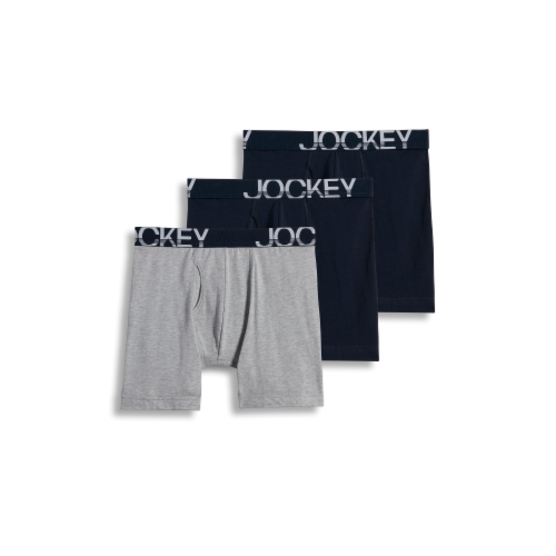 Jockey Men's Underwear ActiveStretch 7 Long Leg Boxer Brief - 3 Pack