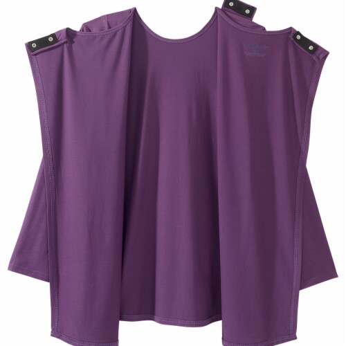 Silverts Eggplant Reusable Poly-Spandex Blend Adaptive Shirt Large Perspective: bottom