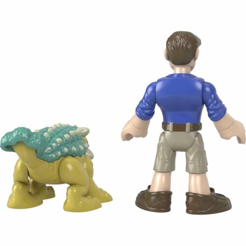 Jurassic World imaginext Camp Cretaceous Bumpy and Ben Figure Perspective: bottom